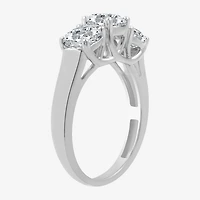 (G / SI1-SI2) Womens 2 1/4 CT. T.W. Lab Grown White Diamond 10K Gold Round 3-Stone Engagement Ring