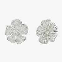 Sparkle Allure Cubic Zirconia 16.9mm Flower Stud Earrings