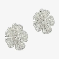 Sparkle Allure Cubic Zirconia 16.9mm Flower Stud Earrings