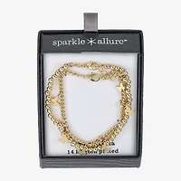 Sparkle Allure Womens 2-pc. 14K Gold Over Brass Bracelet Set