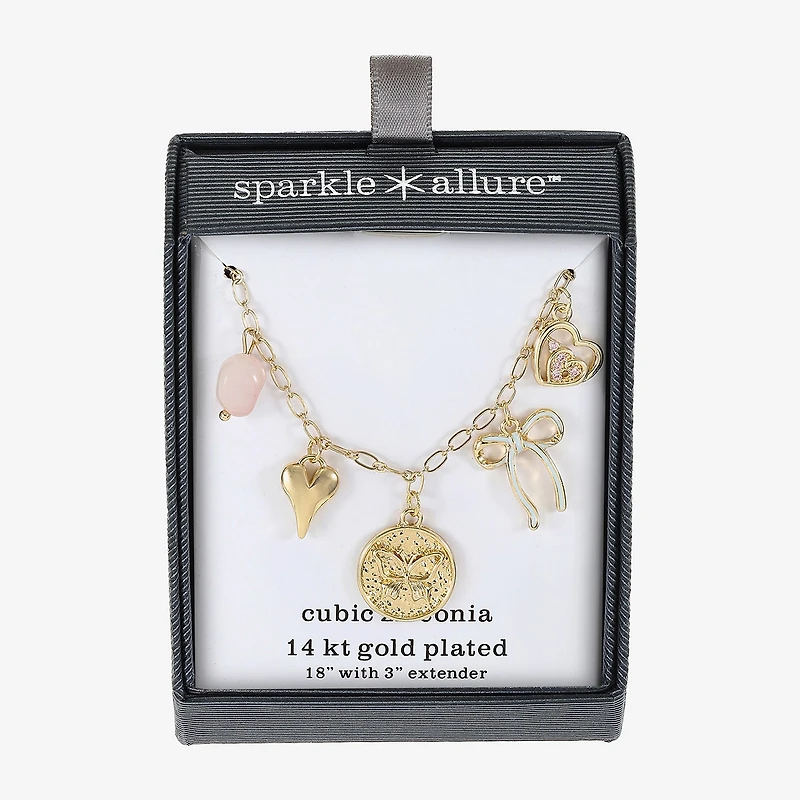 Sparkle Allure Womens 18 Inch Pendant Necklace
