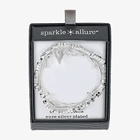Sparkle Allure Womens 3-pc. Cubic Zirconia Pure Silver Over Brass Bracelet Set