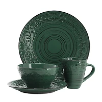 Elama Malibu Sea Glass Dg 16-pc. Stoneware Dinnerware Set