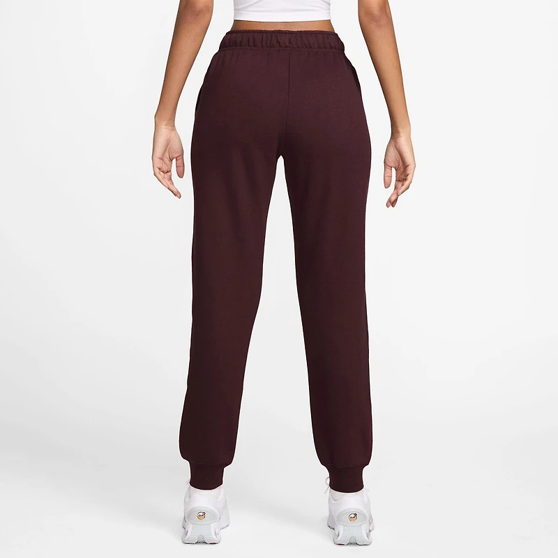 Nike Womens Drawstring Waist Cuffed Mid Rise Regular Fit Fleece Active Jogger Pant