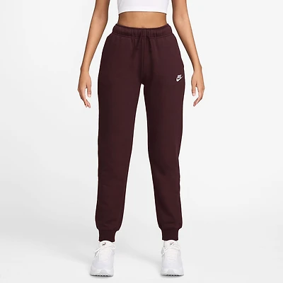 Nike Womens Drawstring Waist Cuffed Mid Rise Regular Fit Fleece Active Jogger Pant