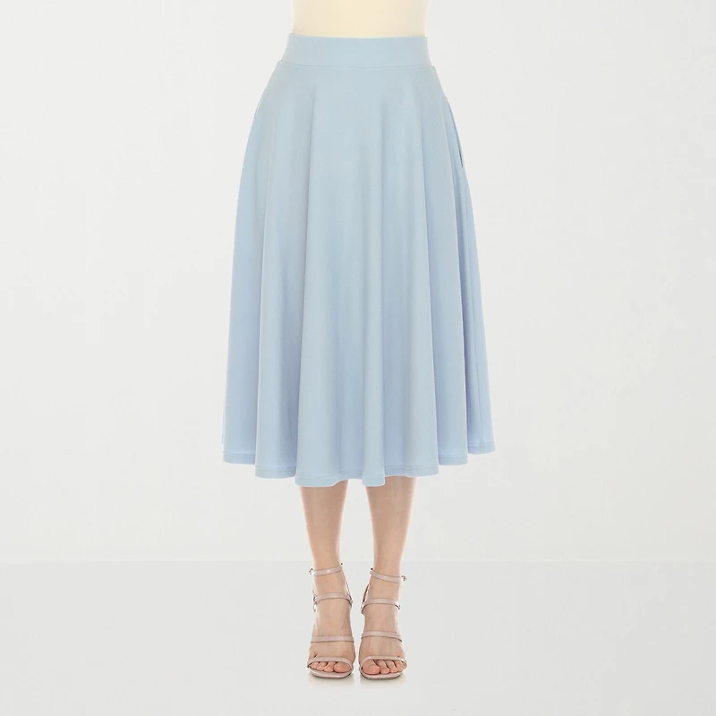 White Mark Womens Midi A-Line Skirt