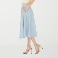 White Mark Womens Midi A-Line Skirt