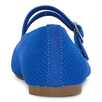 Mixit Double Buckle Mary Jane Womens Square Closed Toe Ballet Flats