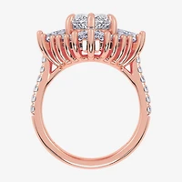 (G-H / Vs2-Si1) Womens 6 3/4 Ct. T.W. Lab Grown White Diamond 10K Gold Marquise Side Stone Cocktail Ring
