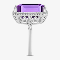 Womens Gemstone Sterling Silver Cocktail Ring