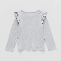 Okie Dokie Toddler & Little Girls Round Neck Long Sleeve T-Shirt