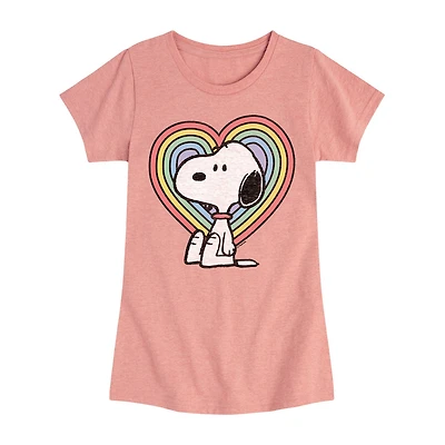 Big Kid Girls Crew Neck Short Sleeve Peanuts T-Shirt