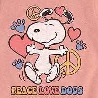 Big Kid Girls Crew Neck Short Sleeve Peanuts T-Shirt