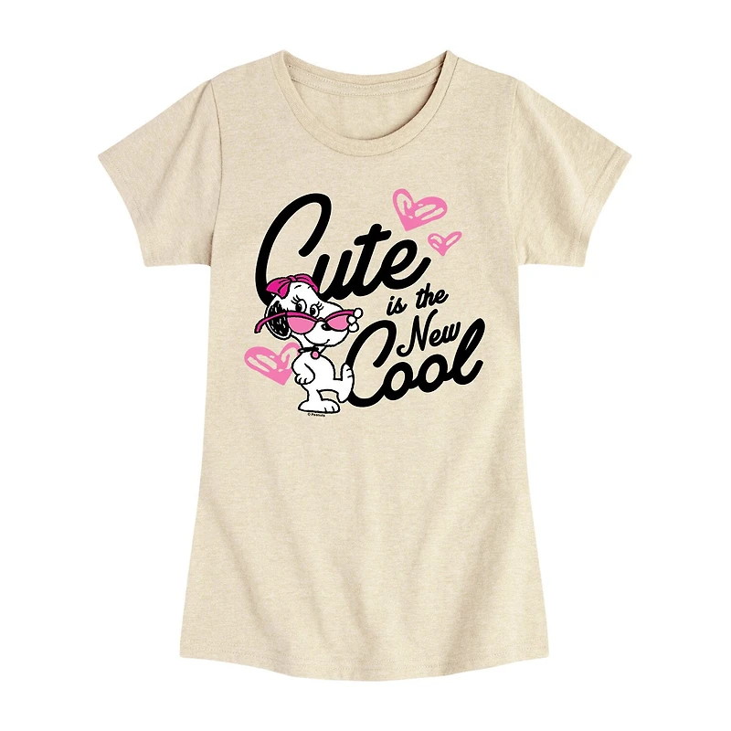 Big Kid Girls Crew Neck Short Sleeve Peanuts T-Shirt
