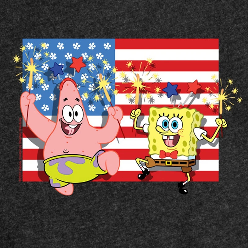 Big Kid Girls Crew Neck Short Sleeve Spongebob T-Shirt