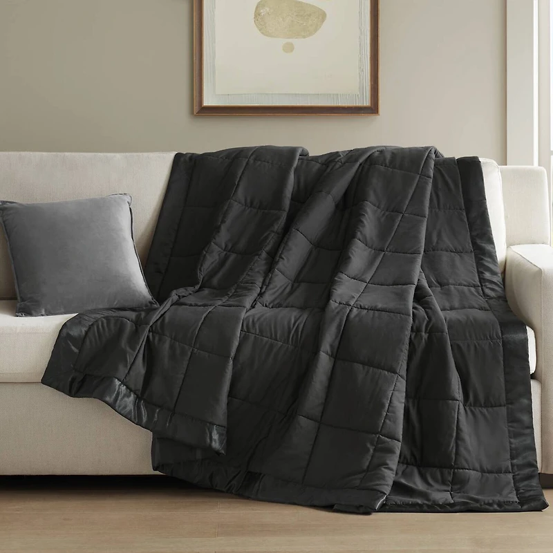 Madison Park Prospect Lightweight Down Alternative Blanket with Satin Trim