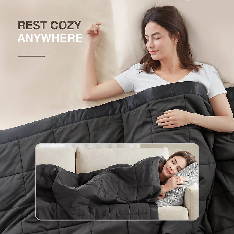 Madison Park Prospect Lightweight Down Alternative Blanket with Satin Trim