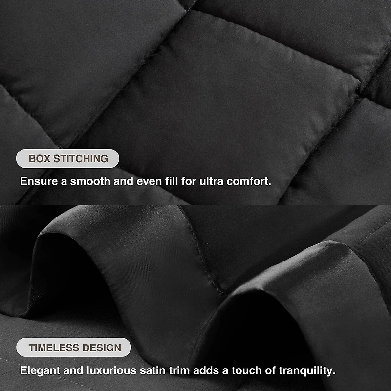 Madison Park Prospect Lightweight Down Alternative Blanket with Satin Trim