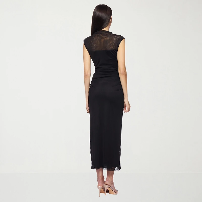 Premier Amour Womens Midi Cowl Neck Sleeveless Sheath Dress