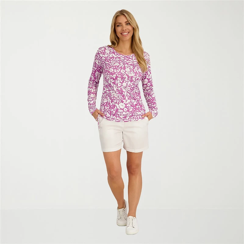 Stella Parker Floral Swimsuit Cover-Up Tops