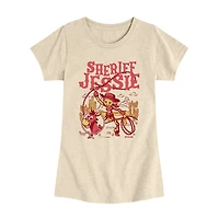 Disney Collection Big Kid Girls Crew Neck Short Sleeve Regular Fit Toy Story Graphic T-Shirt
