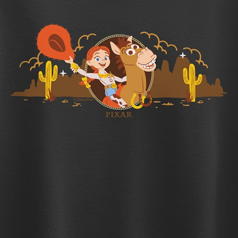 Disney Collection Big Kid Girls Crew Neck Short Sleeve Regular Fit Toy Story Graphic T-Shirt