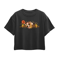 Disney Collection Big Kid Girls Crew Neck Short Sleeve Regular Fit Toy Story Graphic T-Shirt