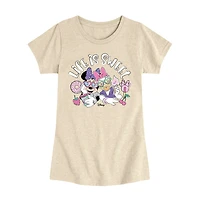Disney Collection Toddler Girls Crew Neck Short Sleeve Regular Fit Daisy Duck Minnie Mouse Graphic T-Shirt