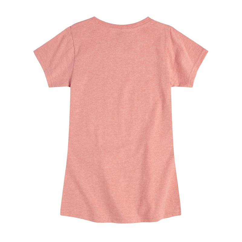 Disney Collection Big Kid Girls Crew Neck Short Sleeve Regular Fit Minnie Mouse Graphic T-Shirt