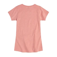 Disney Collection Big Kid Girls Crew Neck Short Sleeve Regular Fit Minnie Mouse Graphic T-Shirt