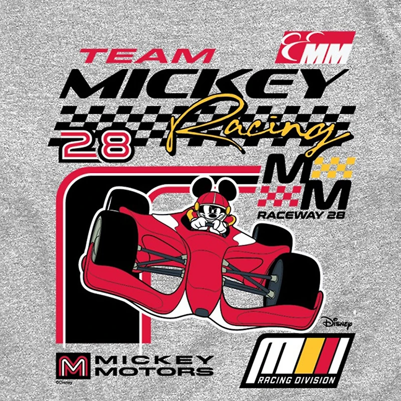 Disney Collection Big Kid Boys Crew Neck Short Sleeve Regular Fit Mickey Mouse Graphic T-Shirt