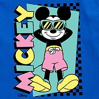 Disney Collection Big Kid Boys Crew Neck Short Sleeve Regular Fit Mickey Mouse Graphic T-Shirt