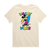 Disney Collection Toddler Boys Crew Neck Short Sleeve Regular Fit Mickey Mouse Graphic T-Shirt