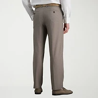 Haggar JMH Mens Stretch Fabric Classic Fit Striped Flat Front Suit Pant