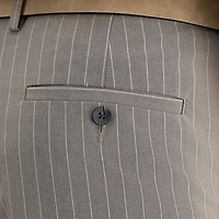 Haggar JMH Mens Stretch Fabric Classic Fit Striped Flat Front Suit Pant