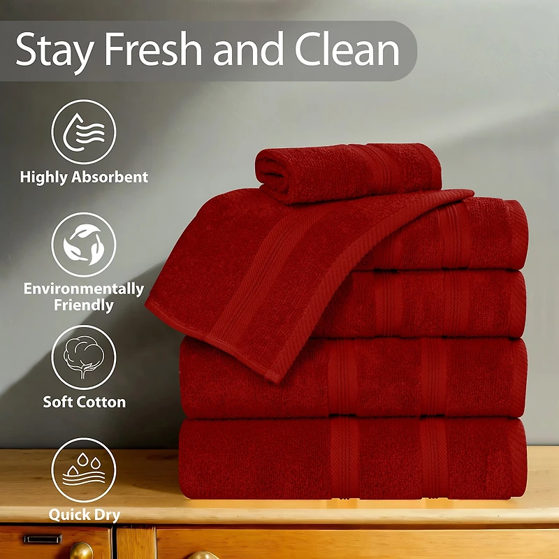 SUPERIOR® Smart Dry Cotton 6-pc. Quick Bath Towel Set