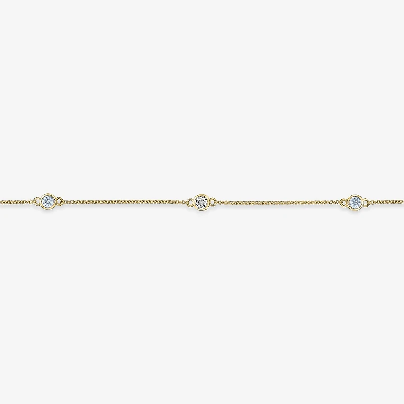 Womens 18K Gold Over Silver Inch Cable Chain Necklace