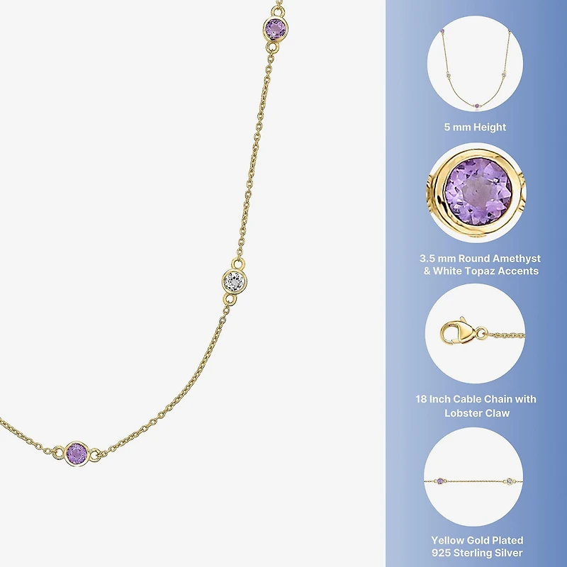 Womens 18K Gold Over Silver Inch Cable Chain Necklace