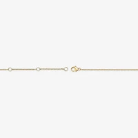 Womens 18K Gold Over Silver Inch Cable Chain Necklace