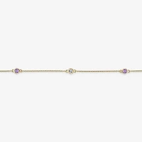Womens 18K Gold Over Silver Inch Cable Chain Necklace