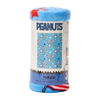 Peanuts Star Spangled Throw Peanuts Snoopy Washable Lightweight Throw