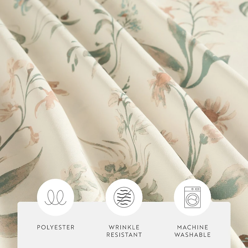 Casual Comfort Polyester Printed Shower Curtain