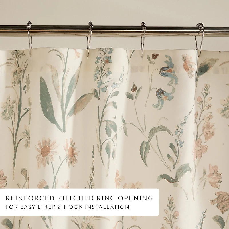 Casual Comfort Polyester Printed Shower Curtain
