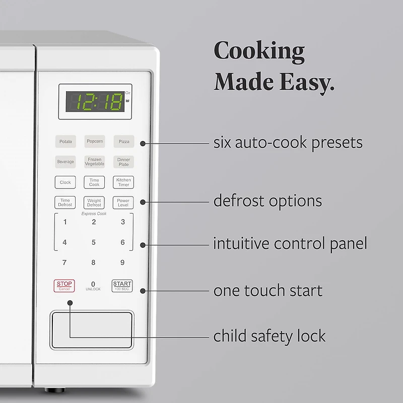 Farberware 1.1 Cu. Ft. 1000-Watt Digital Counter Microwave Oven