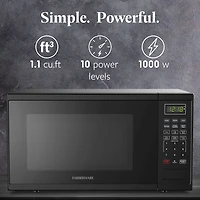 Farberware 1.1 Cu. Ft. 1000-Watt Digital Counter Microwave Oven