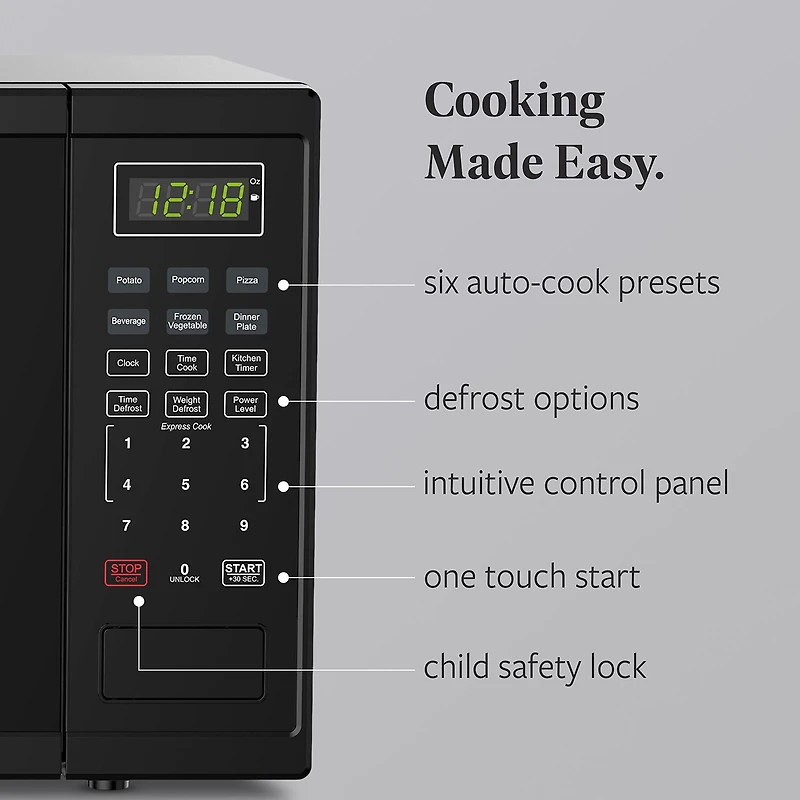 Farberware 1.1 Cu. Ft. 1000-Watt Digital Counter Microwave Oven