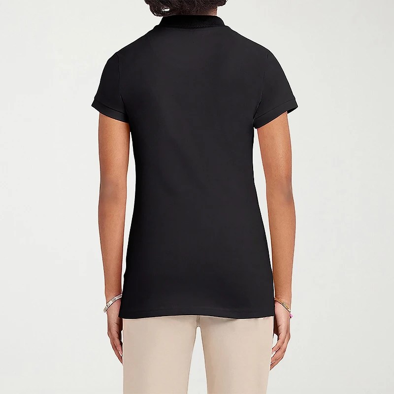 IZOD Womens Juniors Short Sleeve Polo Shirt