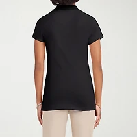 IZOD Womens Juniors Short Sleeve Polo Shirt