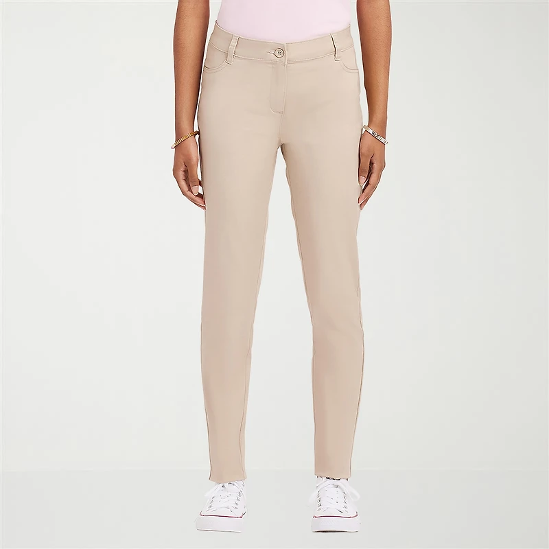 IZOD Womens Juniors Skinny Flat Front Pant