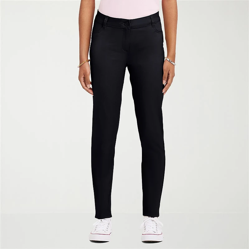 IZOD Womens Juniors Skinny Flat Front Pant